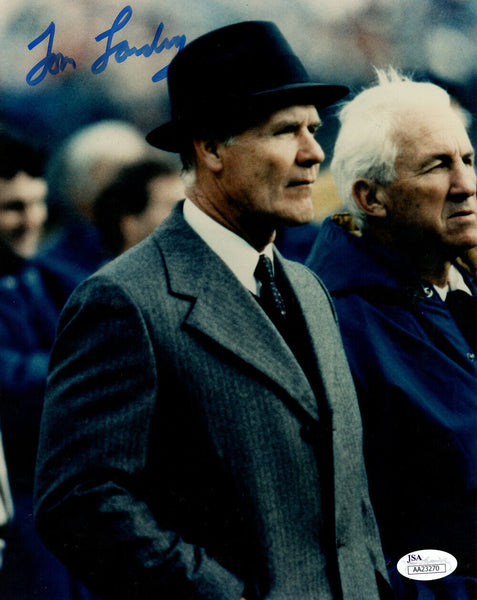 Tom Landry Autographed/Signed Dallas Cowboys 8x10 Photo JSA 48335