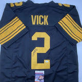 Autographed/Signed Michael Mike Vick Pittsburgh Color Rush Jersey JSA COA