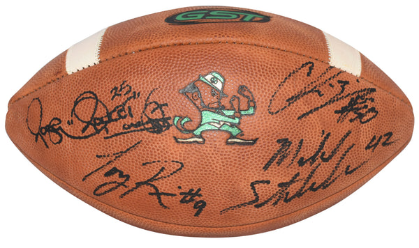 ROCKET ISMAIL TONY RICE CHRIS ZORICH STONEBREAKER SIGNED NOTRE DAME FOOTBALL