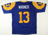 Kurt Warner Signed St. Louis Rams Jersey (JSA COA) Super Bowl XXXIV MVP Q,B.