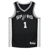 Victor Wembanyama Autographed Spurs Icon Edition Black Jersey Fanatics