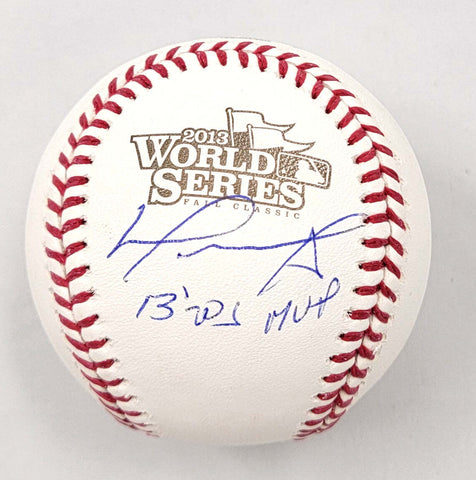 David Ortiz Signed Red Sox 2013 World Series Baseball W/ 13 WS MVP Beckett