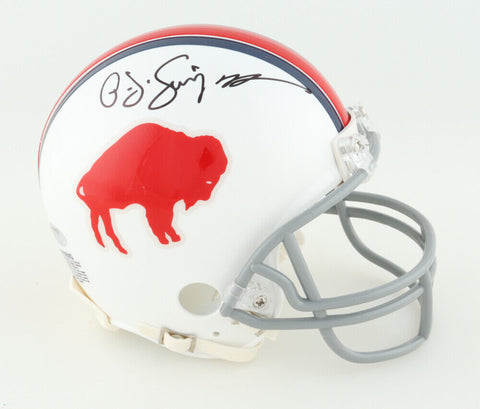 O. J. Simpson Signed Buffalo Bills Throwback Mini-Helmet (Schwartz Sports COA)