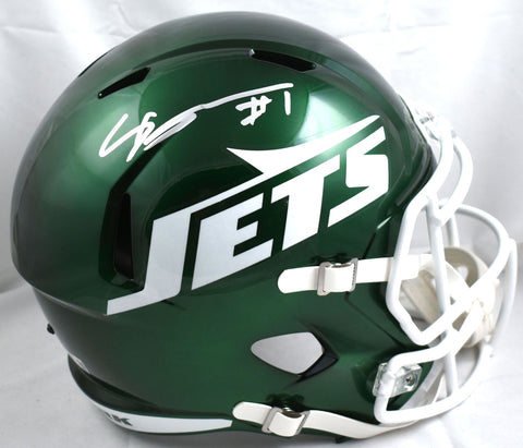 Ahmad Sauce Gardner Autographed Jets 2024 F/S Speed Helmet - Beckett W Hologram