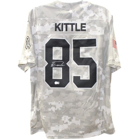 George Kittle Signed San Francisco 49ers XL Nike Arctic Camo Jersey BAS 48860