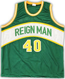 SEATTLE SUPERSONICS SHAWN KEMP AUTOGRAPHED SIGNED GREEN JERSEY JSA STOCK #215746