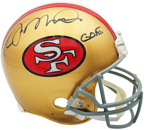 JOE MONTANA AUTOGRAPHED 49ERS FULL SIZE AUTHENTIC HELMET G.O.A.T. BECKETT 232731