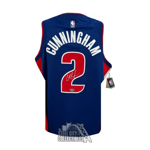 Cade Cunningham Autographed Detroit Blue Nike Swingman Jersey - Fanatics