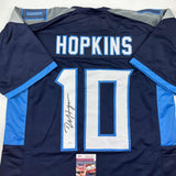 Autographed/Signed DeAndre Hopkins Tennessee Dark Blue Football Jersey JSA COA