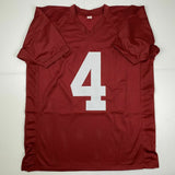 Autographed/Signed JERRY JEUDY Alabama Red College Football Jersey JSA COA Auto