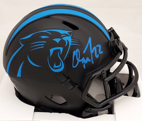 CHRISTIAN MCCAFFREY AUTOGRAPHED PANTHERS ECLIPSE MINI HELMET BECKETT 185910