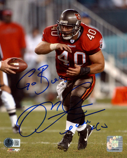 Mike Alstott Signed Tampa Bay Buccaneers 8x10 Photo Beckett 45717