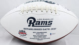 Eric Dickerson Signed Los Angeles Rams Logo Football w/HOF- Beckett W Auth