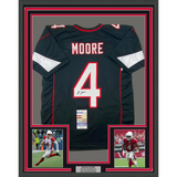 Framed Autographed/Signed Rondale Moore 33x42 Arizona Black Jersey JSA COA