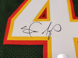 SEATTLE SUPERSONICS SHAWN KEMP AUTOGRAPHED GREEN JERSEY MCS HOLO STOCK #202428