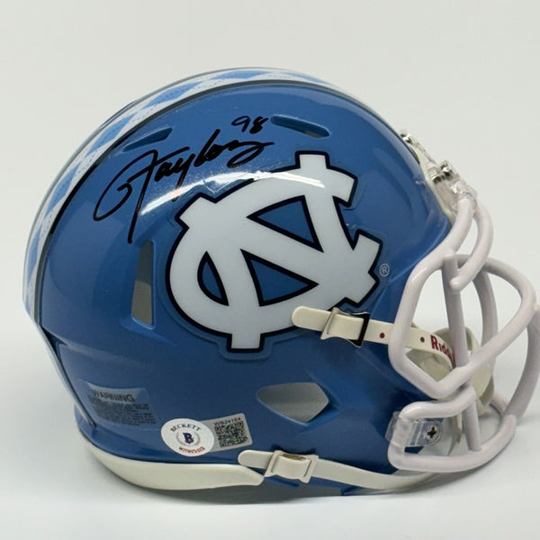 Lawrence Taylor Autographed Signed UNC Tarheels Mini Helmet NY Giants Beckett