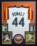 FRAMED HOUSTON ASTROS ROY OSWALT AUTOGRAPHED SIGNED JERSEY JSA COA