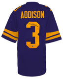 Jordan Addison (VIKINGS) Signed Purple Rush Custom Football Jersey (BECKETT COA)