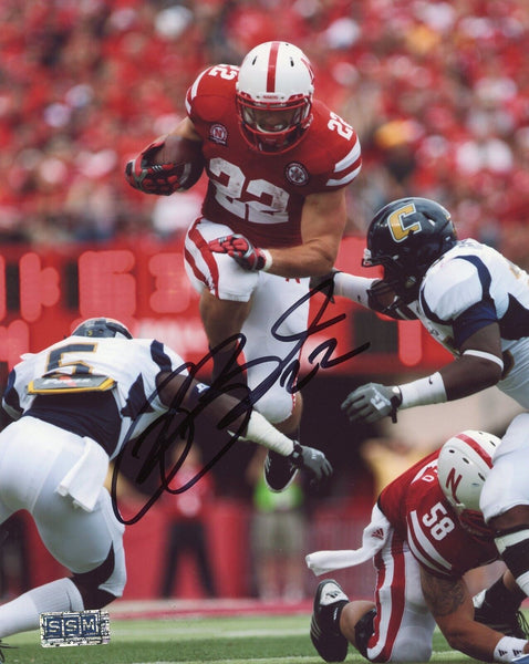 REX BURKHEAD AUTOGRAPHED SIGNED NEBRASKA CORNHUSKERS 8x10 PHOTO COA