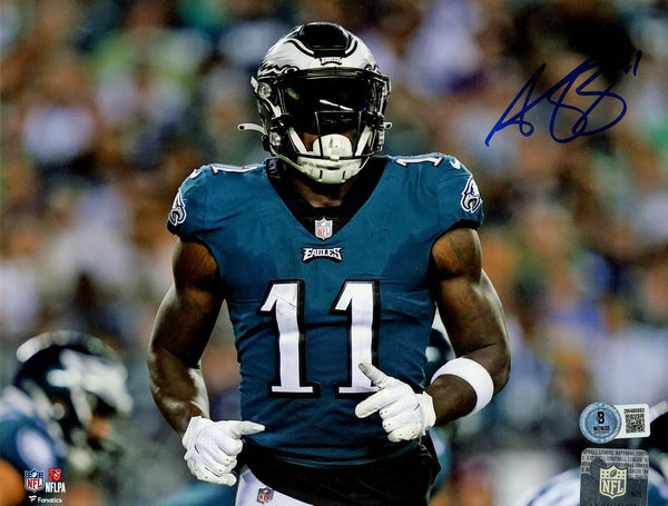 AJ Brown Autographed/Signed Philadelphia Eagles 8x10 Photo Beckett Witness 49038