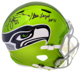 STEVE LARGENT & JIM ZORN AUTOGRAPHED SEAHAWKS FLASH FULL SIZE HELMET MCS 210449