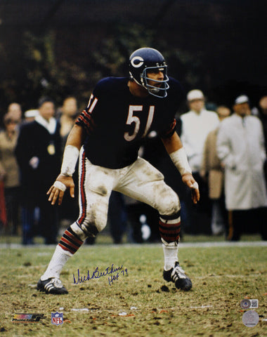 Dick Butkus Autographed Chicago Bears Dry Mounted 16x20 Photo Beckett 36436