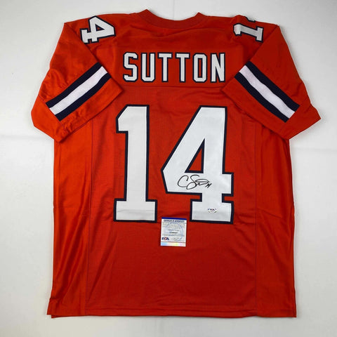 Autographed/Signed Courtland Sutton Denver Retro Orange Jersey PSA/DNA COA