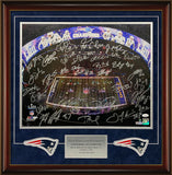 New England Patriots Team Signed Auto Photo Custom Framed To 20x24 JSA TriStar