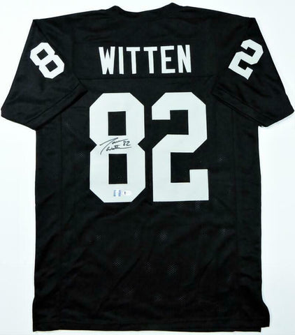 Jason Witten Autographed Black Pro Style Jersey - Beckett W Auth *8