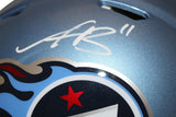 AJ Brown Signed Tennessee Titans Authentic Flash Speed Helmet Beckett 35390