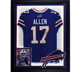 Josh Allen Signed Buffalo Bills LED Framed Nike Elite Blue Jersey