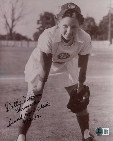 Dolly Niemiec Signed Grand Rapids Chicks 8x10 Photo 1949-52 BAS 45211