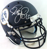 Jerome Bettis Autographed F/S ND Blue Schutt Authentic Helmet- Beckett W *Silver