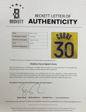 Stephen Curry Autographed Golden State Warriors Nike Swingman Jersey Beckett COA