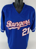 Ruben Sierra Signed Texas Rangers Blue Jersey (Beckett) AL RBI leader (1989)