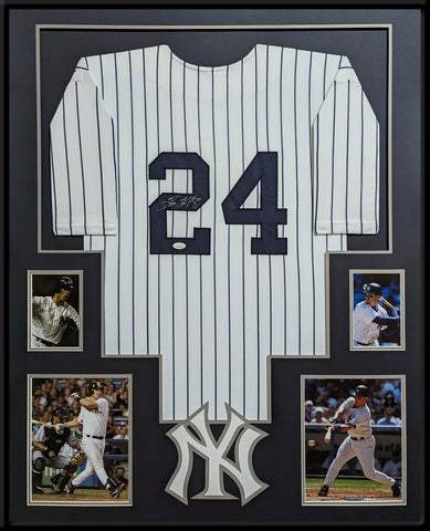 FRAMED NEW YORK YANKEES TINO MARTINEZ AUTOGRAPHED SIGNED JERSEY JSA COA