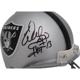 Warren Sapp Autographed Oakland Raiders VSR4 Mini Helmet HOF Beckett 34093