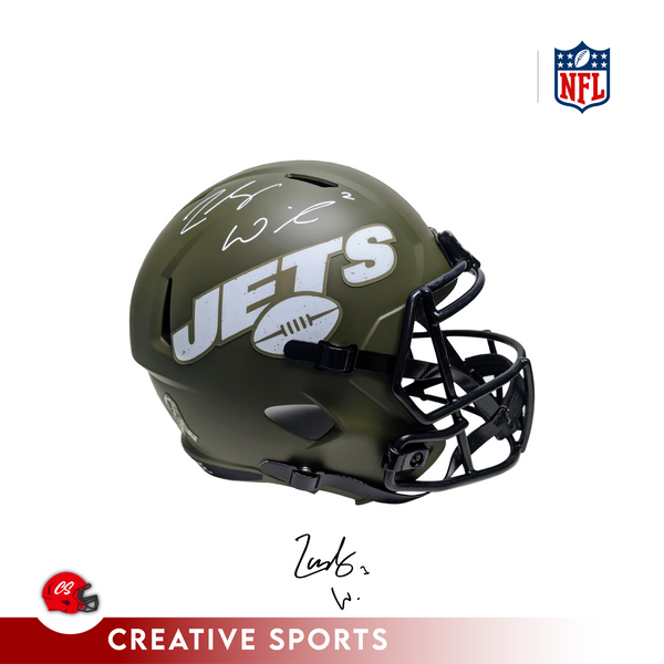 Zach Wilson Autographed Hand Signed New York Jets Salute to Service Full Size