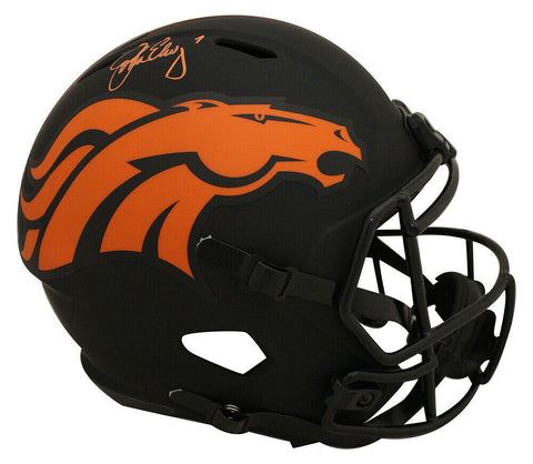 John Elway Autographed/Signed Denver Broncos F/S Eclipse Helmet BAS 29431