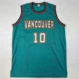 Autographed/Signed Mike Bibby Vancouver Teal Retro Basketball Jersey JSA COA