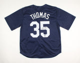 Frank Thomas Signed Auburn Tigers NCAA Jersey (Beckett) 500 HR / White Sox HOFer