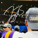 JOE BURROW AUTOGRAPHED SIGNED 8x10 LSU TIGERS CHAMPS PHOTOGRAPH FANATICS BENGALS