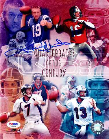 Johnny Unitas COLTS Signed Quaterbacks Of The Century Collage 8x10 Photo - PSA