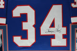 THURMAN THOMAS (Bills blue SKYLINE) Signed Autographed Framed Jersey JSA