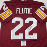 Autographed/Signed Doug Flutie Boston College Maroon Football Jersey Beckett COA