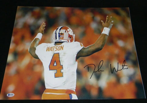 DESHAUN WATSON AUTOGRAPHED SIGNED CLEMSON TIGERS 16x20 PHOTO BECKETT