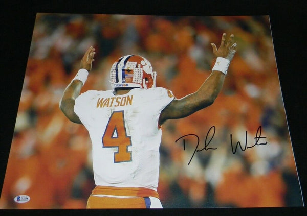 DESHAUN WATSON AUTOGRAPHED SIGNED CLEMSON TIGERS 16x20 PHOTO BECKETT