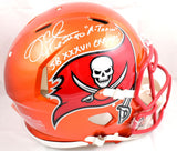 Mike Alstott Signed Buccaneers F/S Flash Speed Auth Helmet w/ 2 Insc.- Beckett W