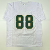 Autographed/Signed Lou Holtz 88 National Champs Notre Dame White Jersey JSA COA