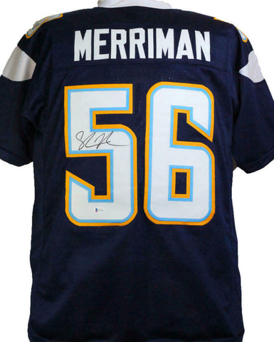 Shawne Merriman Autographed Blue Pro Style Jersey - Beckett W Auth